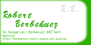 robert berbekucz business card